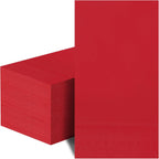 100 Pcs Red Paper Napkins Disposable - Red Guest Dinner Napkins for Bathroom Wedding Birthday Anniversary Graduation Party