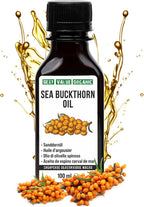 Siberian Sea Buckthorn Oil 100 Ml, Non-GMO, Unrefined, First Cold Pressed, Raw, Natural - 3.4 Fl Oz from wild harvested berries and seeds