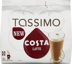 Tassimo Costa Latte (8 Drinks Per Pack) (Pack Of 3, Total 48 T-Discs)