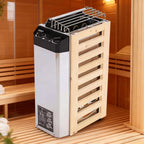 Electric Sauna Heater Stove 3KW-3.6KW, 110V Stainless Steel Sauna Stove with Internal Control, Temperature Adjustable & 3H Timer for Home Hotel Spa Sauna Room 3kw