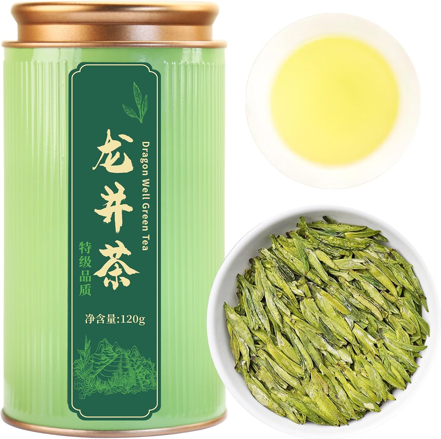 CHADUO Longjing Tea Pre-Qingming Dragon Well Green Tea New Tea Chinese Green Tea Loose Leaf Long Jing Green Tea Rich Bean Aroma First Grade 120g/4.23oz 龙井 龍井茶 中国绿茶