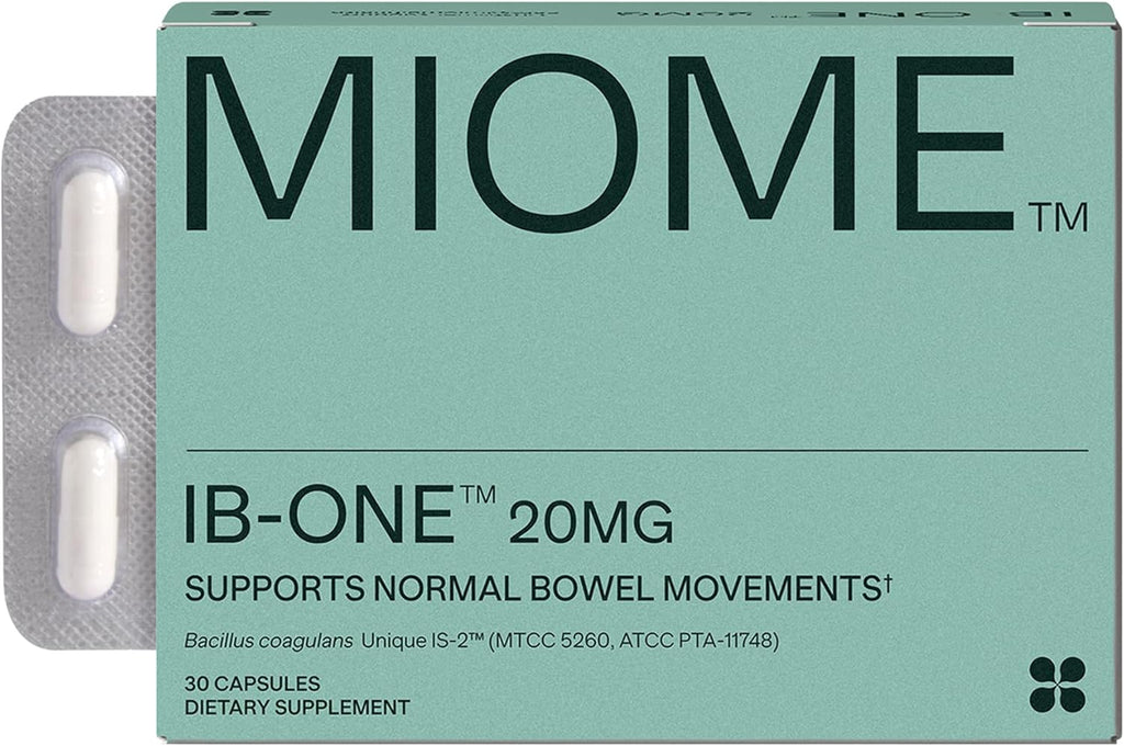 IB-ONE Probiotic - Clinically Studied Bacillus Coagulans Unique is-2 Constipation & Bowel Movement Supplement - Low FODMAP, Gluten Free & 3rd Party Verified - 30 Capsules