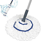 Silkyhose Self-Wringing Twist Mop Cotton Rotating Dry & Wet Mops with Long Handled for Floor Cleaning Kitchen Bathroom Hardwood Vinyl Tile Laminate Household Office