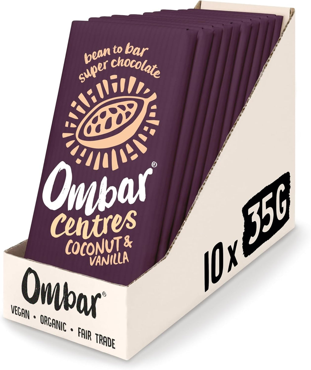 Ombar Vanilla & Coconut Centre 35g (Pack of 10)