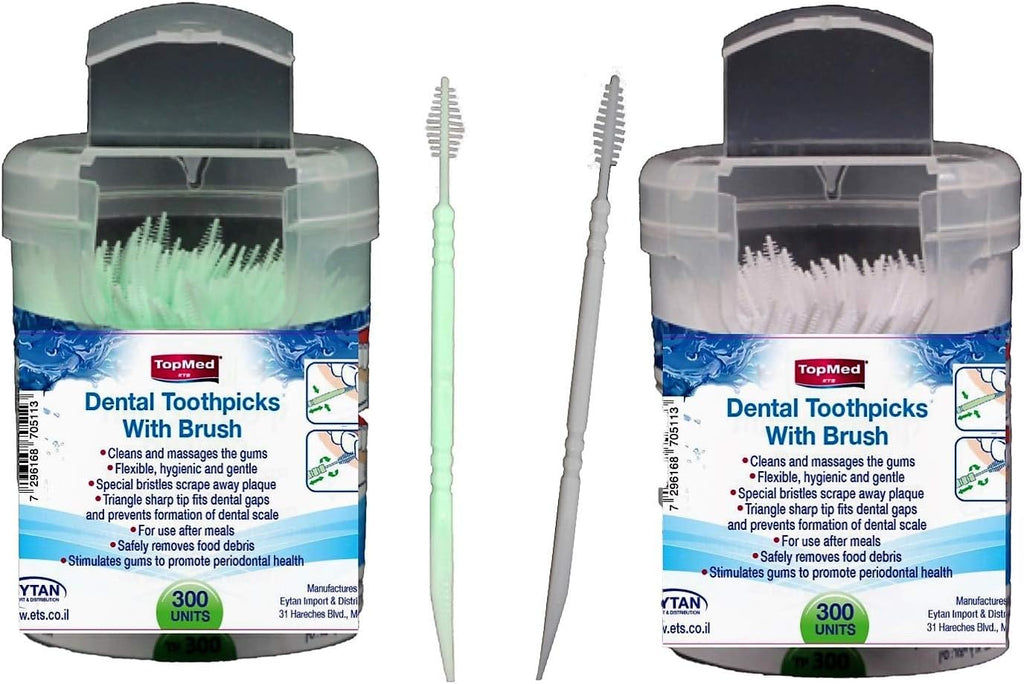 Oral Care Dental Brush Teeth Pick Plastic Teeth Floss Toothpick, Interdental Brush (600 Count 2 Box)