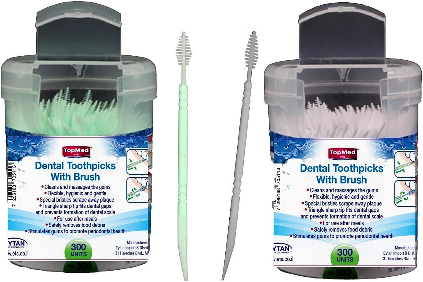 Oral Care Dental Brush Teeth Pick Plastic Teeth Floss Toothpick, Interdental Brush (600 Count 2 Box)