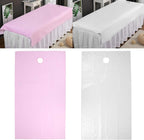 Spa Massage Bed Sheet, Oil Polyester Salon Table Cover with Face Hole Reusable Machine Washable Thick Soft 2 Pack Breathable Absorbing Bed Liner for Beauty Clinic Massage