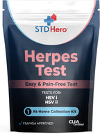 at-Home HSV Test Kit – Health Screening Kit for Men & Women – Discreet Sample Collection – Easy-to-Use Home Testing Kit with Secure Online Results and Lab Processing