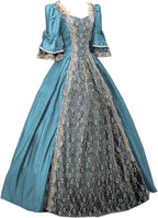 XUNRYAN Halloween Costumes Women Renaissance Dress 18th Century Victorian Ball Gown Mediveal Rococo Princess Queen Outfit