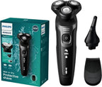 Philips Electric Shavers for Men, Rechargeable AquaTouch Mens Electric Shaver Wet and Dry with Comfort Cut Blades and Click-on Precision Trimmer, Cordless Electric Razors with 5D Flex Head