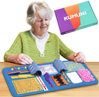 Fidget Blanket, Dementia Activities for Seniors, Alzheimer's Products, Aids in Therapy of Person with Autism, Alzheimers and Dementia. (12 x 24 in)