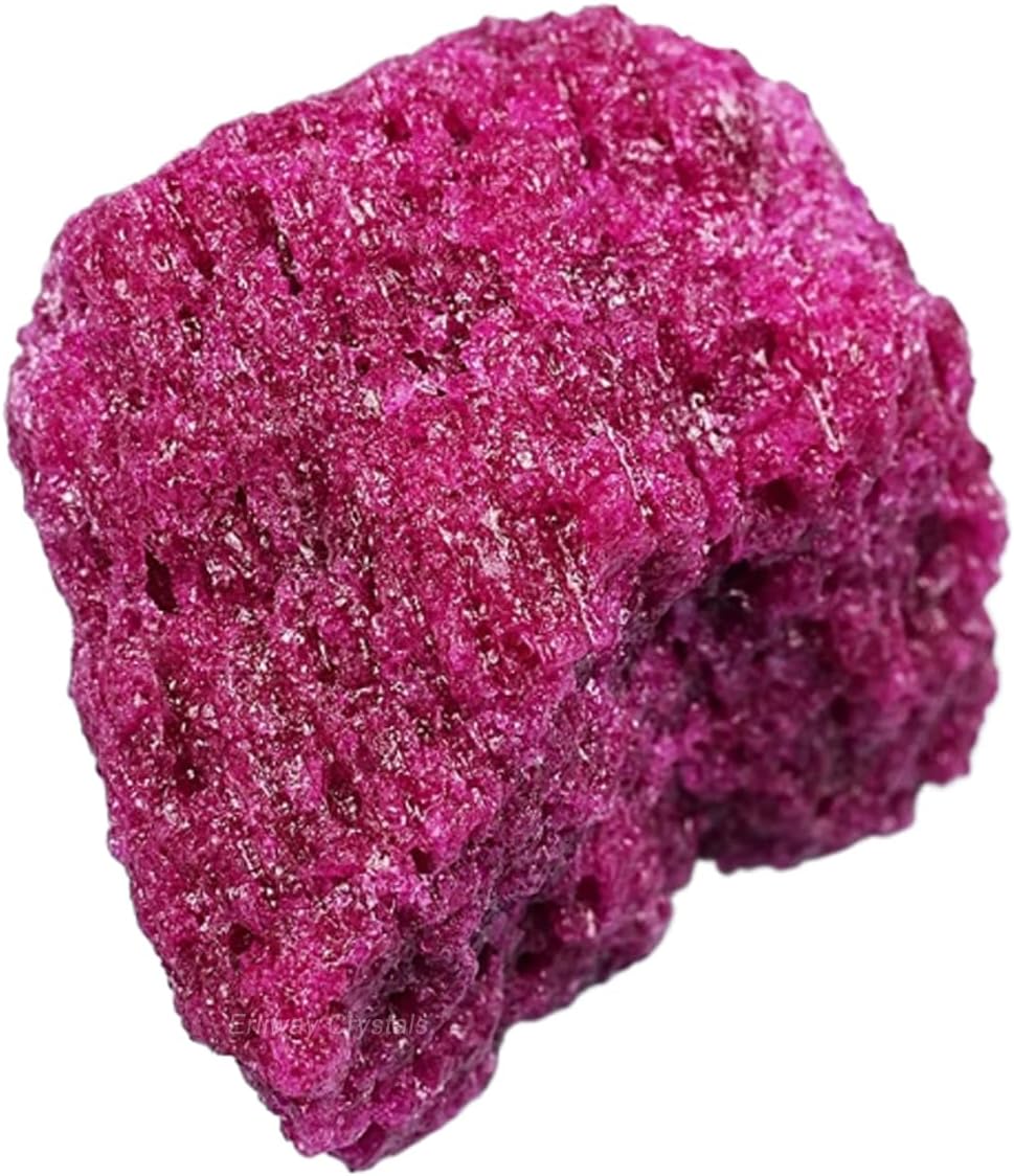 Erliway 1.25-2" Red Corundum Raw Crystals, Natural Rough Red Corundum Stone, Healing Raw Stones for Fountain Rock, Home Decor Meditation Energy Balancing Wire Wrapping Wicca & Reiki