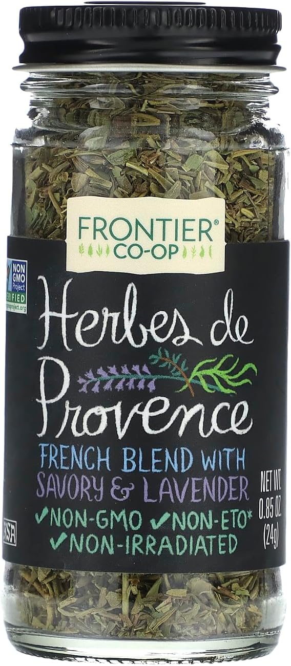 Frontier Co-op Herbes De Provence, 0.85 Ounce, French Blend of Aromatic Savory, Thyme, Rosemary, Basil Tarragon & Lavender