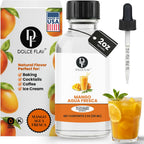 Dolce Flav Natural Mango Agua Fresca Extract, Water-Soluble – 2 oz | Tropical Ripe Mango Flavoring for Beverages, Desserts & Syrups – Sugar-Free, Kosher, Allergen-Free