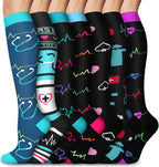 Aoliks Medical Compression Socks for Women & Men, Support Knee High Socks for Running,Nurses,Travel