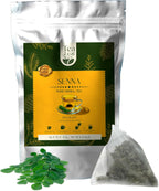 Tealeaf & Co. Senna Tea Blended with Fresh Herbs - Pure Herbal Tea Bags with Senna Leaves Extract - Flavored Herbal Blend - Low Caffeine - Gluten Free - 50 Teabags