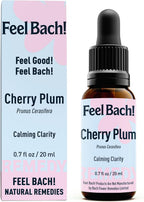 Feel Bach! Cherry Plum Natural Homeopathic Remedy - 20ml (0.7 fl oz) Dropper Flower Essence for Calming Clarity, Peaceful Insight, Gentle Understanding Vegan, Gluten & Sugar-Free, Non-Habit Forming