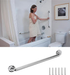 HEALTHCRAFT Easy Mount Grab Bar: ADA-Compliant Stainless-Steel with Concealed Screws, Available in 12-18-24-32-36-42" Inch Sizes (Compatible with Easy Mount Anchor) (18" Inch, Chrome)
