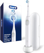 Oral-B Rechargeable Electric Toothbrush, iO Limited Simple Clean, 3 Cleaning Modes, Automatic Pressure Sensor to Protect Gums, Travel Case, White