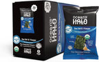 Ocean’s Halo Organic Seaweed Snacks – Sea Salt & Vinegar, Trayless, Vegan, Crispy Salty Snacks, 20-Pack (0.14 oz each)
