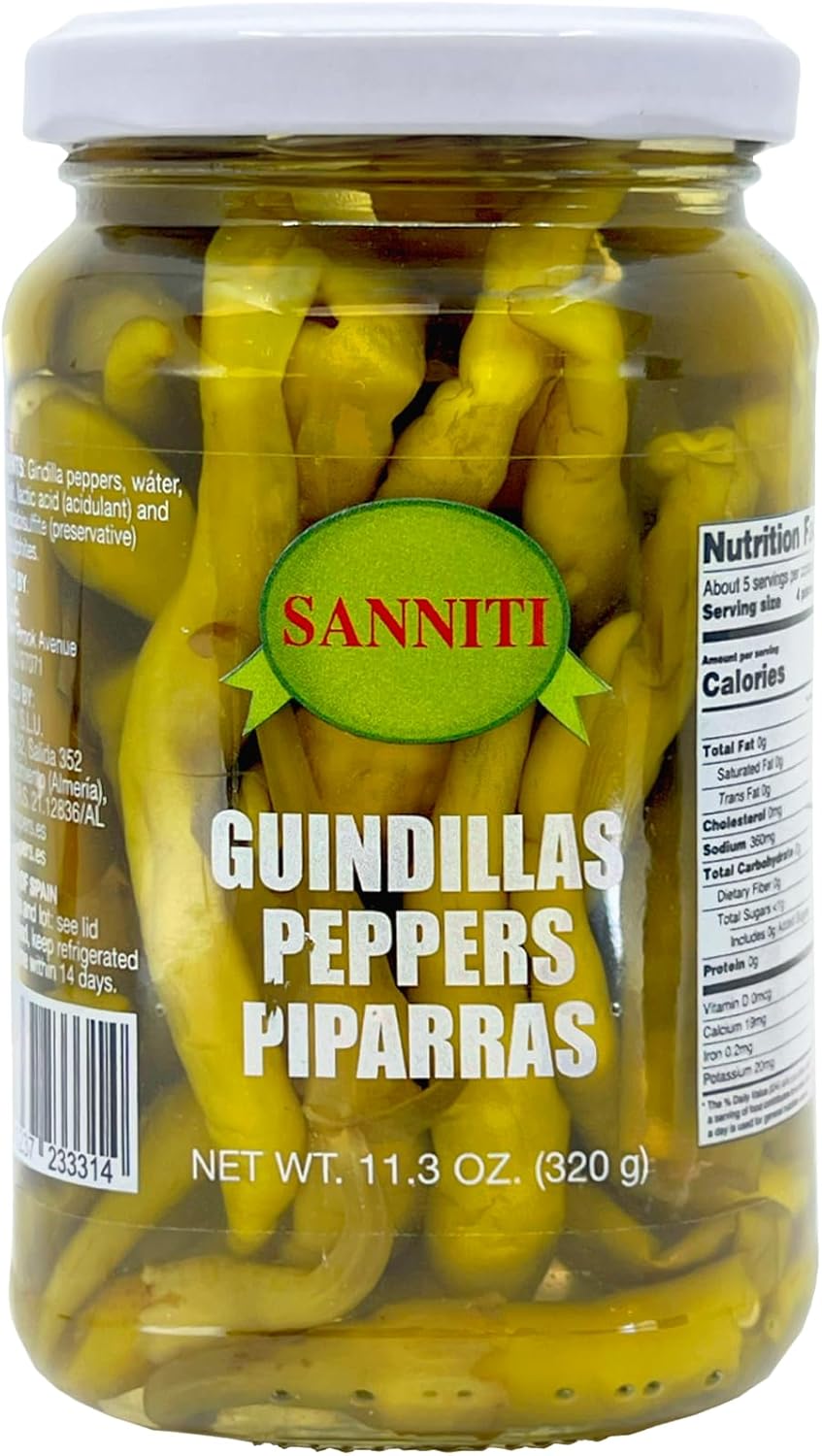 Sanniti Guindillas Piparras Peppers, 11.3 oz