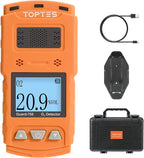 TopTes Guard-756 Upgraded Oxygen Detector, 0-30% VOL, Portable O2 Monitor, 0.5s Fast Response, Rechargeable O2 Gas Detector, with Vibe, Light & Sound Alarms, Dust and Explosion Proof, for Work, Home