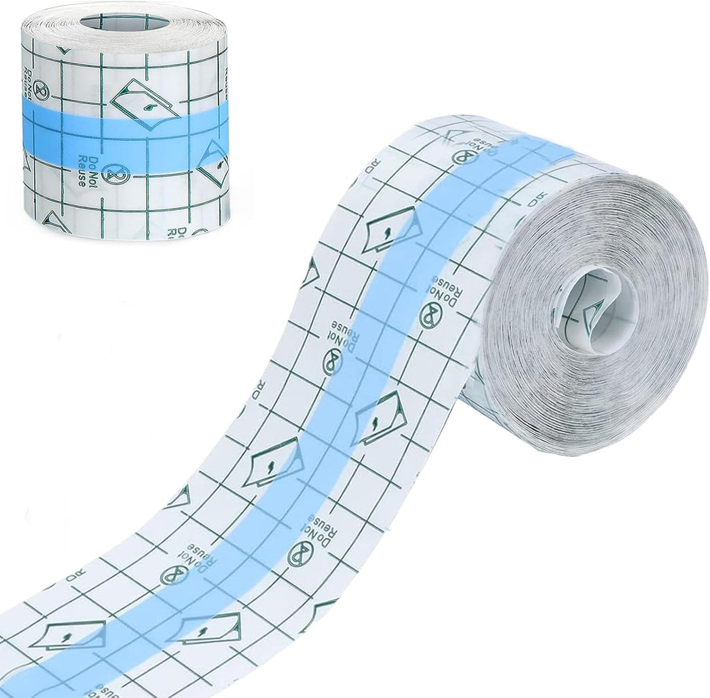 2 In x 10.94 Yd Tattoo Aftercare Waterproof Bandages, Transparent Film Dressing, Clear Stretch Adhesive Shower Shield Dressing Bandages, Second Skin Healing Protective for Tattoos Aftercare Swimming