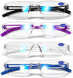 4 Packs Lightweight Reading Glasses for Women Men Blue Light Blocking Readers 1.0 1.5 2.0 2.5 3.0 4.0