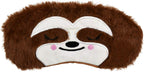 Cute Sloth Sleeping Mask, Soft Fluffy Plush Blindfold Funny Novelty Animal Sleep Mask Eye Cover Eyeshade for Kids Girls Boys Women Men Night Nap Travel Meditation (Brown, Sloth)