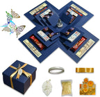 TTLYYXQMY Explosion, DIY Explosion Gift Box with Five-Story, Main Part Assembled Surprise SnackFive-Story Box for Birthday Gift, Anniversary, Valentine's Day, Wedding