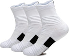 3 Pack Compression Basketball Socks Performance Cushioned Athletic Crew Sports Running Cycling Sock