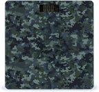 Camo Pattern Scale for Body Weight Highly Accurate Digital Bathroom Body Scale Bright LCD Display & Large Clear Numbers Tempered Glass Safe Rounded Corners for Home Use