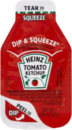 HEINZ Single Serve Ketchup DIP & SQUEEZE Packet, 27 gr. Container (Pack of 500)