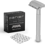 Parker Safety Razor, The SOLOEDGE – Single Edge Razor with Magnetic Head & 100 Platinum SE Blades – Precision Shaving, Reusable & Plastic-Free Razor for Men & Women