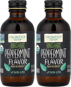 Frontier Peppermint Flavor Certified Organic, 2 Ounce Bottle (Pack of 2)