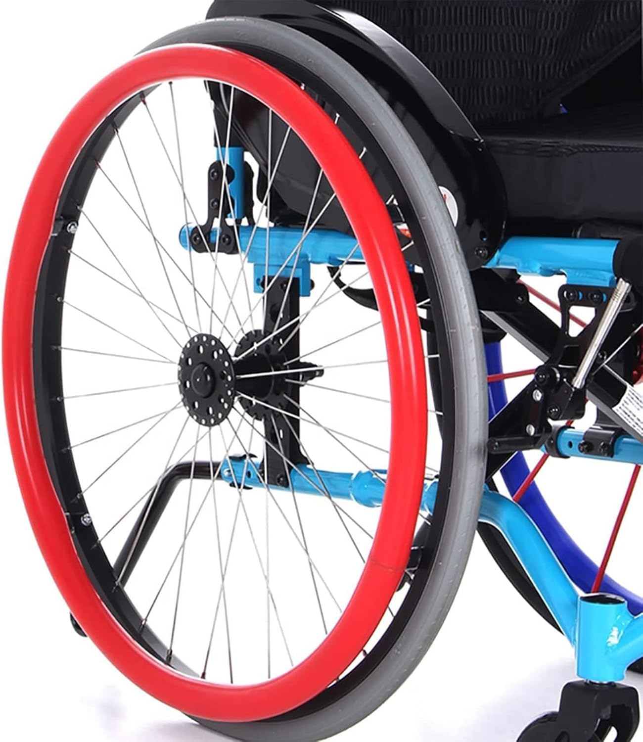 YZRYXHWL Wheelchair Cover Wheelchair Accessories 24in Wheelchair Push Rim Covers 1 Pair Non-Slip Wear-Resistant Hand Push Cover Wheelchair Rear Wheel Push Ring Protective Cover (Color : Rose red)