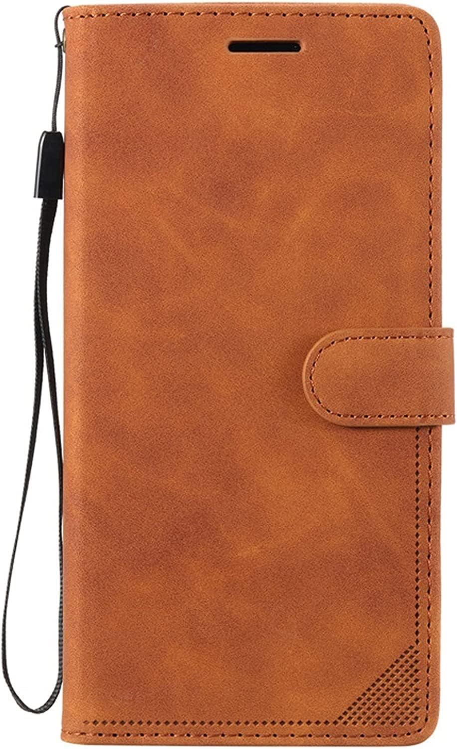 Case for iPhone 13/13 Mini/13 Pro/13 Pro Max, Flip PU Leather Wallet Shockproof Cover with Kickstand Card Slots Phone Case Magnetic Closure (Color : Brown, Size : 13pro max 6.7")