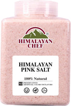 Himalayan Chef Himalayan Pink Salt - 5 lbs Fine Grain Plastic Jar - 100% Natural and Pure Gourmet Crystal - Contains 84 Essential Minerals | Kosher and Vegan Certified