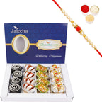 Jaiccha Ghasitaram Rakhi Gifts for Brothers Dryfruit Fancy Sweets 400 GMS with Beads Rakhi