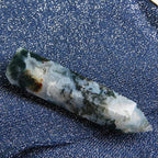 Acxico 1Pcs Moss Agate Geode Obelisk Polished Point Crystal Tower Natural Gemstone Healing