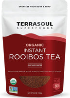 Terrasoul Superfoods Organic Instant Rooibos Tea, 3.5oz – Naturally Caffeine-Free Herbal Tea, USDA Organic & Antioxidant-Rich