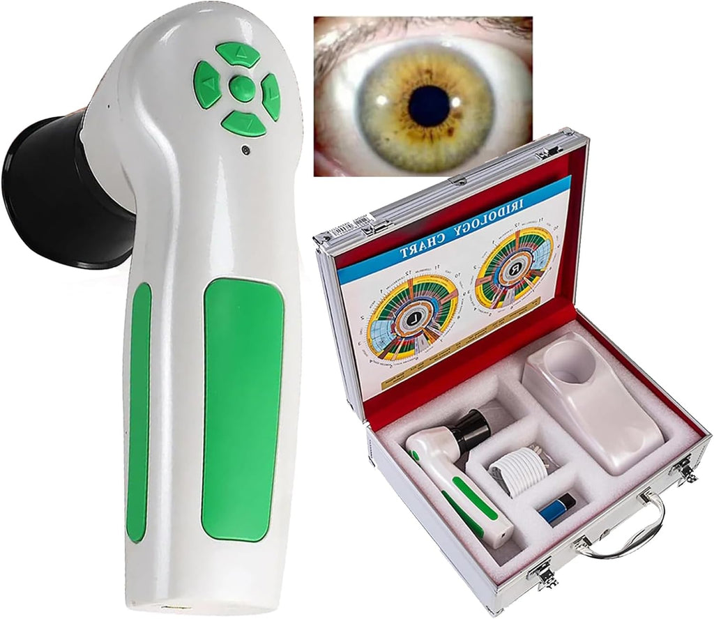 2.0 MP USB Portable Iridology Camera, Iris Analyzer with 12MP HD 30X Iris Lens and Driver-Free Analysis Software for Health Center, Spa
