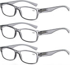 MODFANS Set of Reading Glasses 1.75 for Men Women Readers with Comfortable Spring Hinge Stylish Look with Pouch