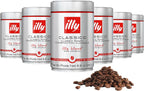 illy Whole Bean Coffee, Classico Medium Roast, 100% Arabica, Premium Italian Coffee, Ideal for Espresso, Drip, Moka and French Press Brewing, 8.8oz, 6 Pack