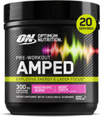 Optimum Nutrition Amped Pre-Workout, with Citrulline, Beta-Alanine, Nootropics and 300mg of Caffeine for Energy, Berry Fusion, 20 Servings (Packaging May Vary)