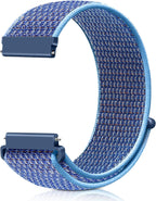 22mm Nylon Quick Release Watch Band Compatible with Samsung Galaxy Watch 3 45mm/Gear S3 Frontier/Garmin Venu 4 45mm/3 45mm/2/Vivoactive 4/Forerunner 570(47mm)/255/265/Amazfit Helio/Bip 6/5/Balance 2