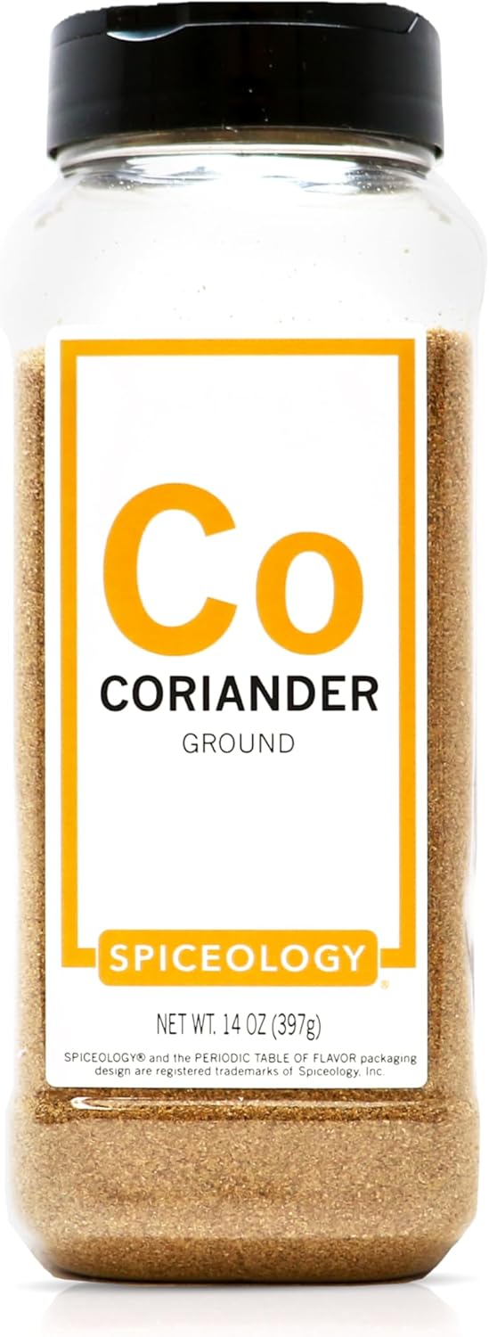 Spiceology – Ground Coriander Spice – Fresh-Ground Coriander Seed for Curries, Dry Rubs, Baking, Spice Blends, Marinades, and Middle Eastern Dishes – 14 oz