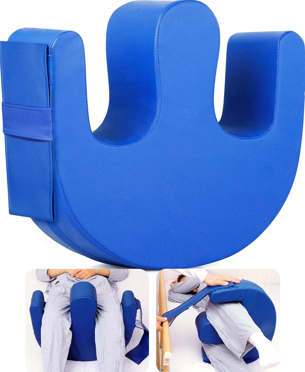 Patient Turning Device, U-Shape Positioning Pillow, Waterproof PU Leather, Regular Size, 18.7" Wide, More Compact Fit for in-Bed Care