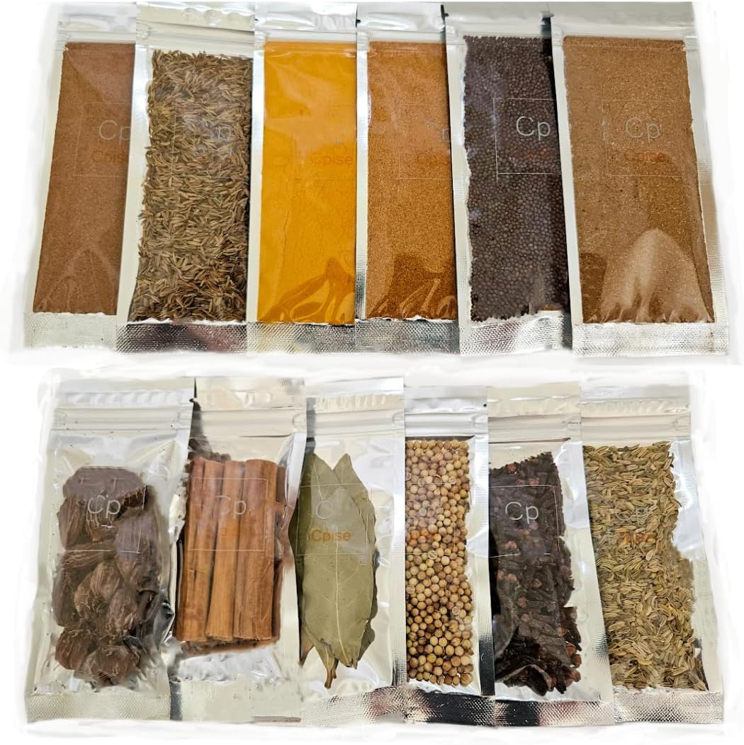 Cpise Organic Spice Starter Set with Whole Spices Included