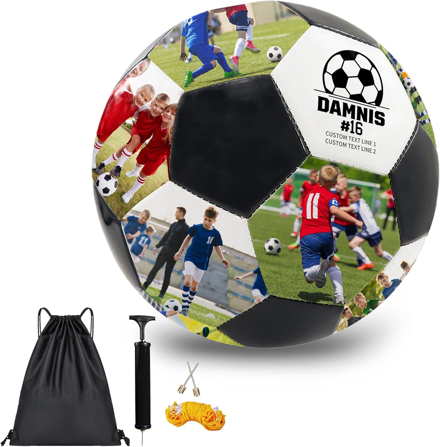 Personalized Soccer Ball with Custom Photo & Name - Unique Gift for Son, Daughter, Boyfriend, Soccer Fan, Dad, Coach - Birthday, Graduation, Anniversary Sports Present